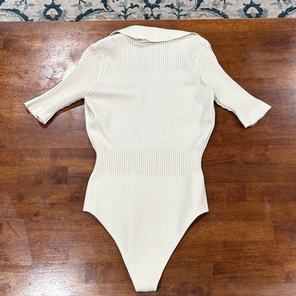 Jacquemus Cream Ribbed Bodysuit - Picture 10 of 10